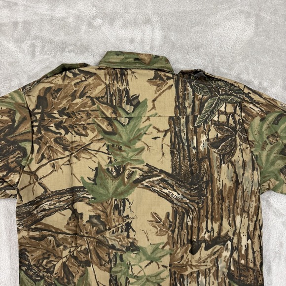 Hunting Shirt Mens Large Realtree Camo Ripstop Vintage Gander Mountain USA Field - Picture 9 of 13